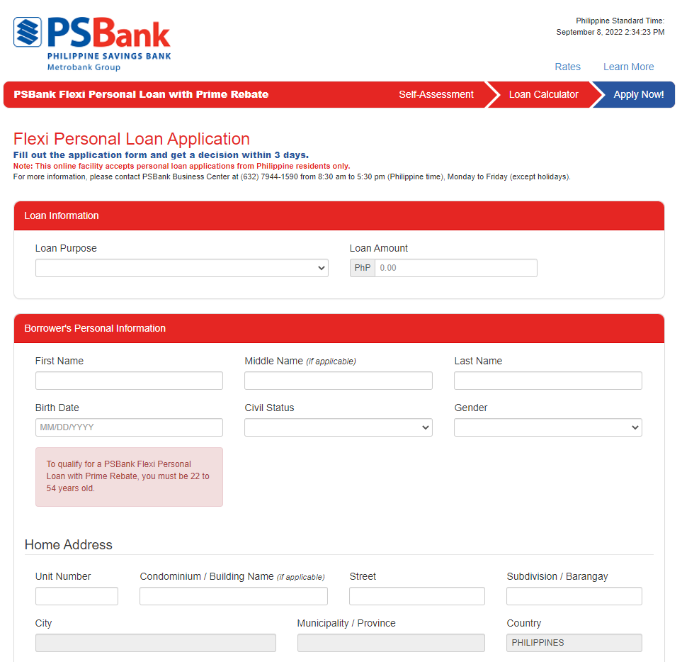 Psbank personal deals loan